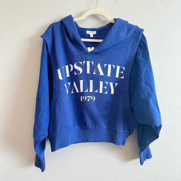 NWT Anthropologie Pilcro Fabric Mix Hoodie Size Small - Picture 5 of 11